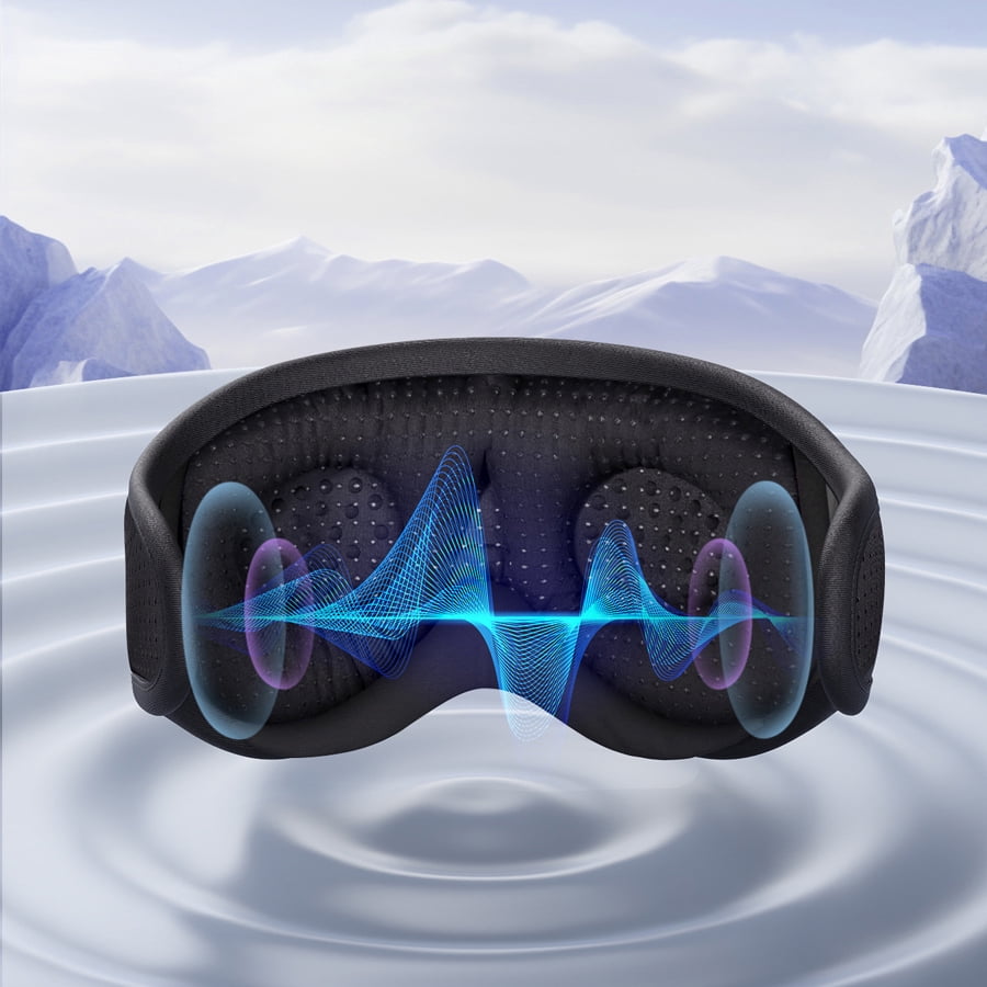 YA YATECH Wireless Bluetooth 5.3 Sleep Eye Mask, 3D Contoured Light Blocking Breathable Eye Cover for Travel Nap