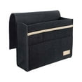 thumbnail image 2 of Frogued Multi Pockets Bedside Phone Tablet Book Magazine Storage Bag Hanging Organizer (Black), 2 of 8