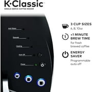 Keurig K-Classic Single Serve K-Cup Coffee Maker with 3 Brew Sizes & 48oz Removable Reservoir (Black)