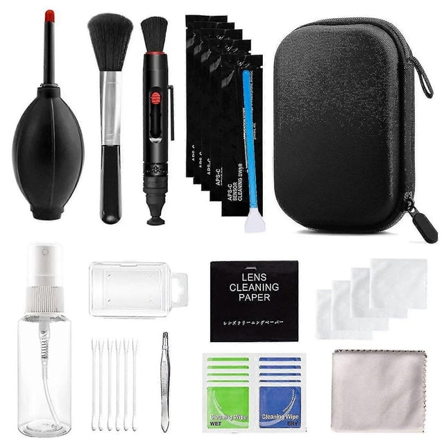 Professional Dslr Camera Cleaning Kit 29-in-1 Camera Cleaner Set Include Cleaning Swabs Cleaning Pen Dust Blower For Sensor Lens Tw