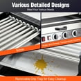 thumbnail image 3 of Zzistar Rouleau Professionnel pour Hot-Dogs, 9 Rouleaux Capacité 24 Hot-Dogs 1650 W Grille en Acier Inoxydable pour Hot-Dogs Saucisses pour Usage Commercial et Fête, 3 of 7