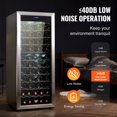YTBW 80Bottle Wine Cooler Dual Zone Freestanding Refrigerator Led