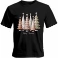 thumbnail image 1 of Camisetas gráficas informales de manga corta con diseño de árbol de Navidad para hombre, 1 of 8
