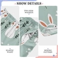 thumbnail image 4 of Bunny Daisy Pattern Pajama Pants Soft Lightweight Lounge Pants Bottoms Sleep Pants Warm Comfy, 4 of 9