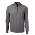thumbnail image 2 of Men's Cutter & Buck  Heather Black Louisiana Tech Bulldogs Big & Tall Adapt Eco Knit Quarter-Zip Pullover Top, 2 of 3