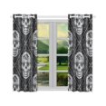 thumbnail image 4 of CADecor Sugar Skull Dia De Los Muertos Window Treatment Panel Curtains Window Curtain Kitchen Curtain,Two Piece 26x39 Inches, 4 of 4