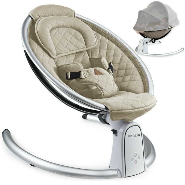 Hot Mom Electric Baby Bouncer, Bluetooth Baby Rocker with Intelligence