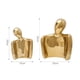 thumbnail image 3 of Adorno de personaje abstracto Soledad Oro Escultura Abrazo, 3 of 9