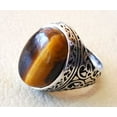 thumbnail image 5 of Tiger Eye Ring, Natural Tiger Eye Ring, Birthstone Ring, Silver Jewelry, 925 Silver Ring, Birthday Gift, Heavy Mens Ring, Arabic Design, Ottoman Style Ring, Christmas, Turkey Mens Signet Ring, 5 of 6