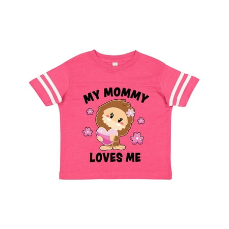 

Inktastic My Mommy Loves Me with Bigfoot Gift Toddler Toddler Girl T-Shirt