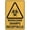 Warning Sign 2, variant on Caution Biohazard Sign, 8"x12" Metal Tin Wall Decor, Funny Poster Plate for Shop Yard Man Cave Garage Outdoor