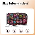 thumbnail image 4 of KLL Monstrous Cartoon Characters Print 4 Slice Toaster Dust Covers Kitchen Small Appliance Cover with 2 Pockets,Can hold Jam Spreader Knife & Toaster Tongs (12.4 x 10.6 x 8.2), 4 of 6