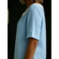 thumbnail image 6 of Msgweeeg Tops Short Sleeve Crew Neck Blouses for Women Solid Color Lace Regular Fit Summer Fashion Womens Shirt for Summer and Hot Weather, 6 of 6