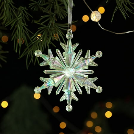 

YruYptpaln Christmas Snowflake Pendant Christmas Tree Decoration Pendant Holiday Decoration Pendant Eye Catching Snowflake Design Decoration Pendant Pearl Garland Holiday Easter Stained Glass Window