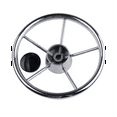 Boat Steering Wheel Stainless Steel 5 Spoke 11Inch for Most Marine