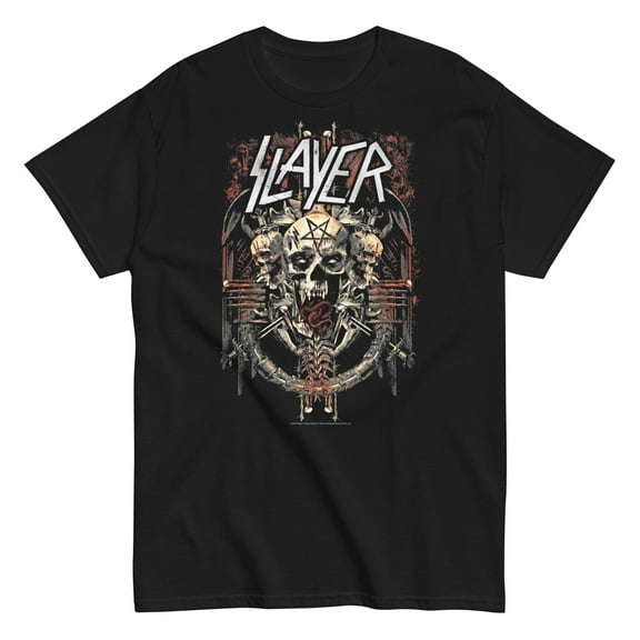 Slayer - Triple Skull Unisex T-Shirt - Black - Small