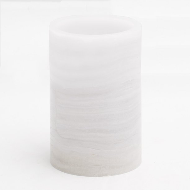 Richland Flameless LED Pillar Candles Marble 4" x 6"