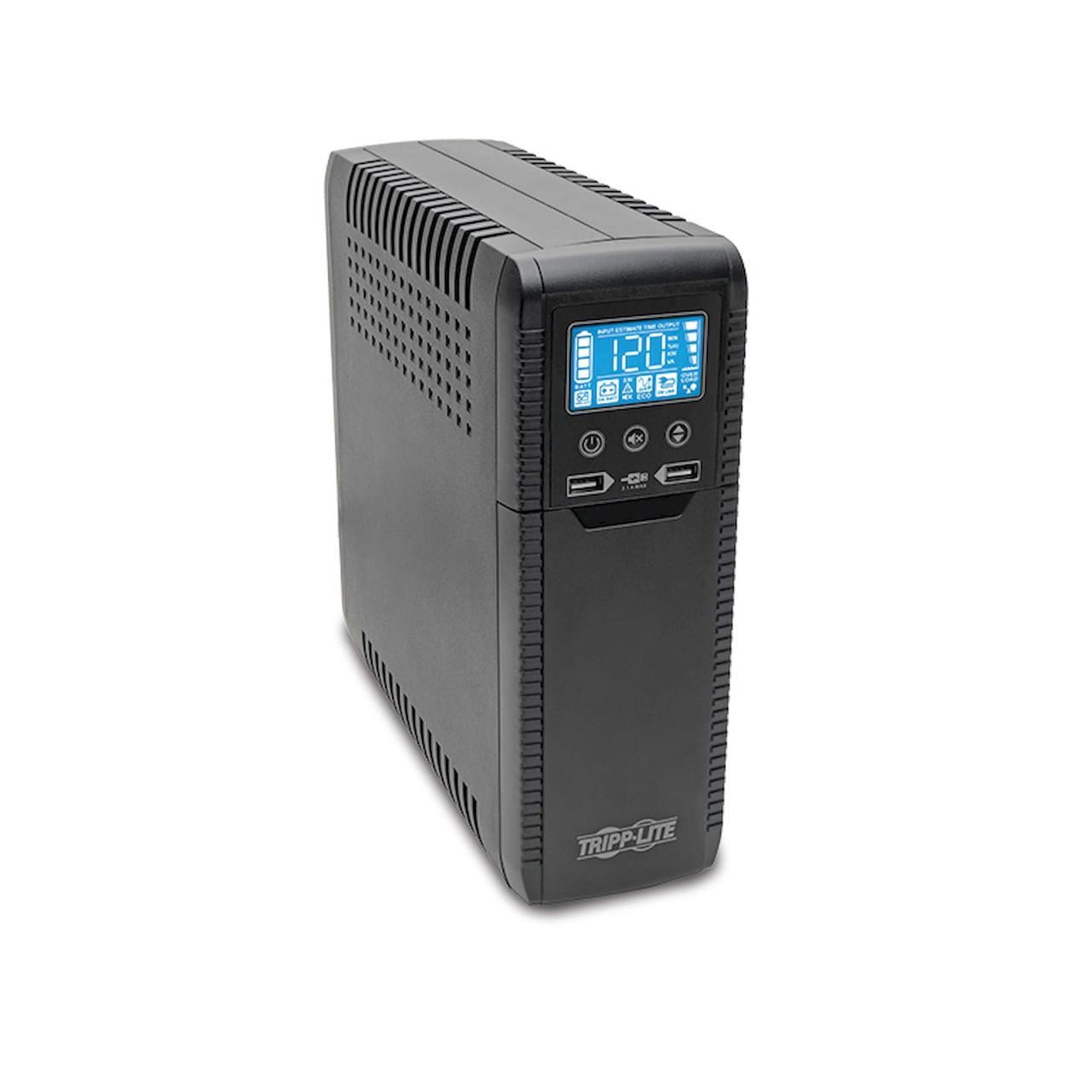 Tripp Lite by Eaton Line-Interactive UPS with USB and 8 Outlets - 120V, 1000VA, 600W, 50/60 Hz, AVR, ECO Series - Battery Backup - 1000 VA/600 W - 110 V AC, 115 V AC, 120 V AC, 5 V DC - 2 Minute St...