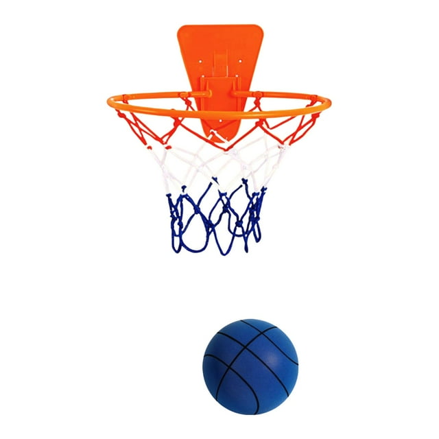 Pelota de baloncesto silenciosa con aro para niños, pelota ligera y de poco ruido, pelota educativa para palmaditas, pelota silenciosa que rebota