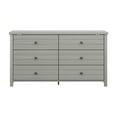 thumbnail image 4 of Hillsdale Living Essentials Living Essentials by Hillsdale Harmony Wood 6 Drawer Dresser, Gray, 4 of 5