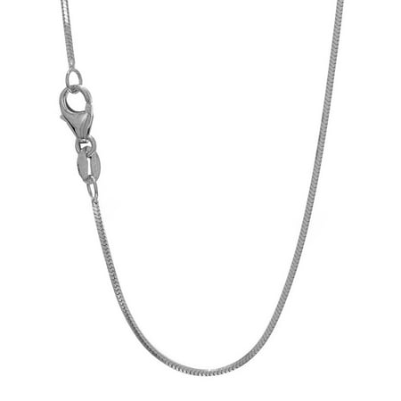 Solid Octagonal Snake - 14k Solid Gold Yellow Or White 0.8 mm Octagonal Snake Chain 16