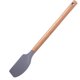 thumbnail image 1 of ZHAOCHENG Espátula de silicona con mango de madera, espátula de silicona de grado alimenticio resistente al calor, espátula de goma antiadherente para cocinar, hornear, raspador gris, 1 of 2