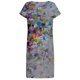 thumbnail image 5 of ICHUANYI Clearance Womens Short Sleeves Dresses Fashion Flowers Printed Waist Sundress V-Neck Knee-length Dress(Purple, XL) ICHUANYI WER2023081117291, 5 of 5