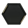 thumbnail image 4 of Kate and Laurel Halsey Hexagon Wood Decorative Tray, Black 18x18, 4 of 5