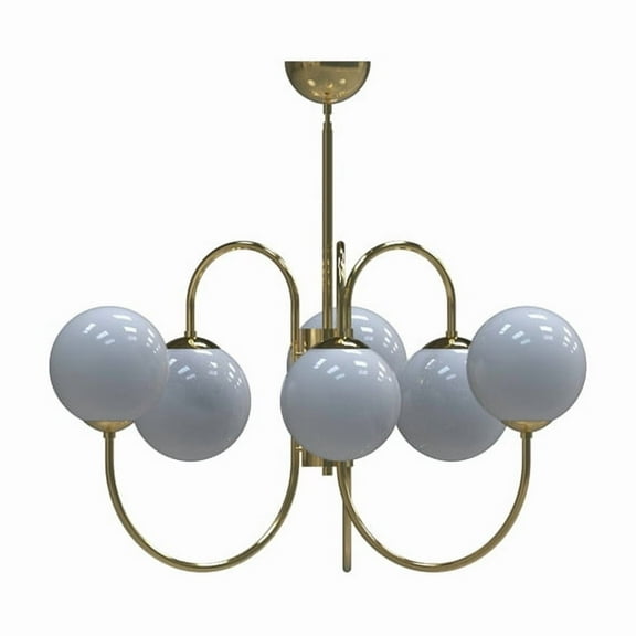 Modern Brass Chandelier Ceiling Light Lamp Handmade, Glass Globe Chandelier Entrance Hall Dining Lounge Ceiling Light Pendant chandelier