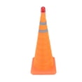 thumbnail image 3 of Cono de tráfico plegable de 70 x 30 x 30 cm, con doble collar reflectante de seguridad y luz de advertencia para carretera., 3 of 14