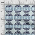 thumbnail image 2 of oneOone Cotton Poplin Twill Medium Blue Fabric Ocean Text With Texture Quilting Supplies Print Sewing Fabric By The Yard 56 Inch Wide, 2 of 4