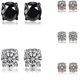 thumbnail image 5 of 4 Pairs 6 Mm Magnetic Earrings For Women Cubic Zirconia Magnet Earrings For Men Clip On Earrings, 5 of 5