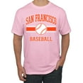thumbnail image 1 of Wild Bobby City of San Francisco Baseball Fantasy Fan Sports Men's T-Shirt, Light Pink, Small, 1 of 6