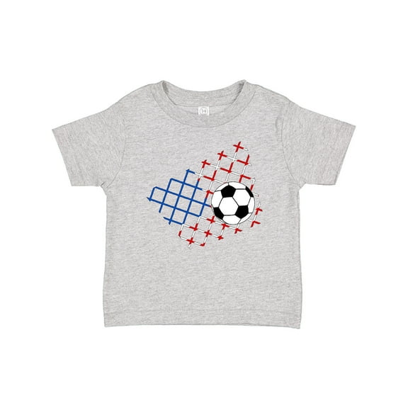 Inktastic Soccer Ball, Net with American Flag Colors Boys or Girls Baby T-Shirt