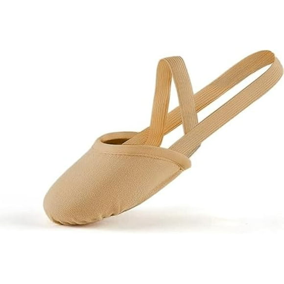 VINGT ANS Half Soles Dance Shoes Canvas Lyrical Pirouette Ballet Shoes Turners Dance Shoes for Contemporary