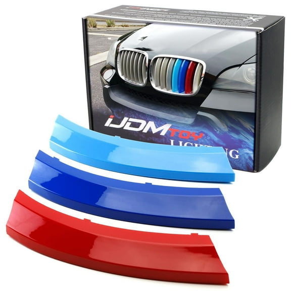 Exact Fit M-Color Grille Insert Trims For 2007-2013 BMW E70 X5, 2008-2012 E71 X6 Center Kidney Grill