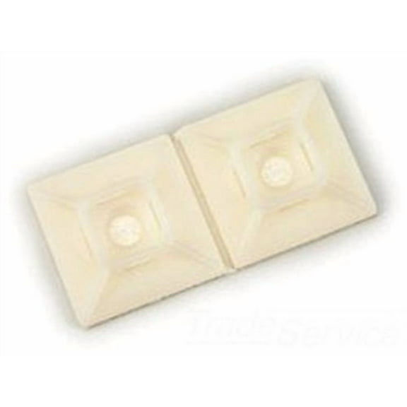 3M(TM) Cable Tie Mounting Base CTB1X1NTA-C, 4-way Adhesive Mount, (Pack of 100)