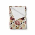 thumbnail image 2 of Rose Soft Flannel Fleece Blanket, Watercolor Painting Look Roses Peonies Botanical Romantic Bouquet Corsage, Cozy Plush for Indoor and Outdoor Use, 50" x 70", Dried Rose Cream Ruby, by Ambesonne, 2 of 6