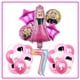 thumbnail image 3 of Suministros para decoraciones de fiesta de cumpleaños de Barbie de Disney Platos de papel Vasos Servilletas Globos Pancarta Telón de fondo Vajilla Baby Shower Rosa, 3 of 5