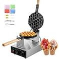 thumbnail image 4 of KFFKFF Professional Bubble Waffle Iron, 1400W, for Crispy Egg Waffles, Non-Stick Coating, Stainless Build, 180° Flip Feature, Adjustable Temperature & Timer, Wood Grip, Ideal for Cafes & Snack Shops, 4 of 9