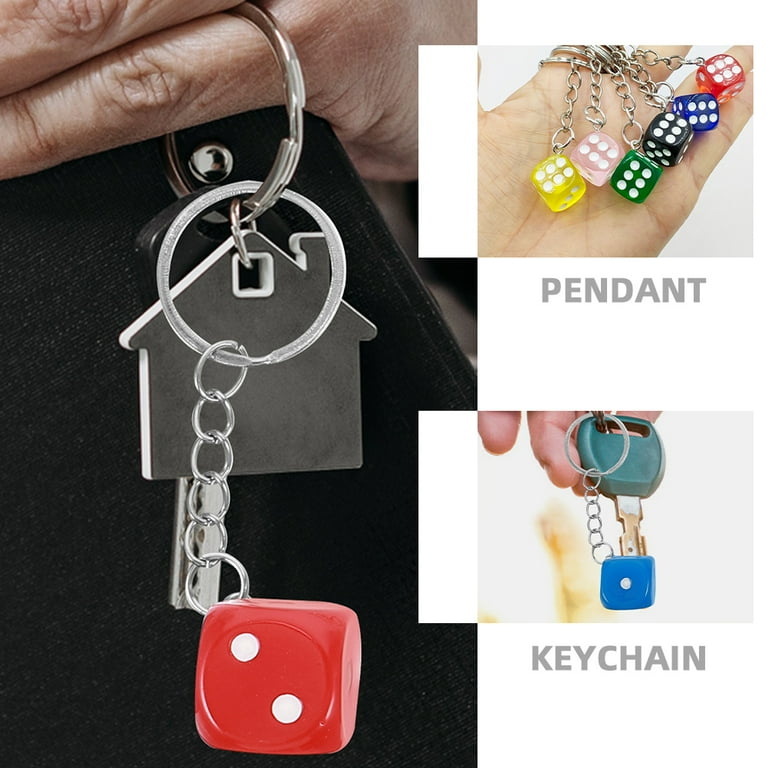 10 Pcs Dice Keychain Charm Keychains for Backpacks Mini 10 Pcs Dice Keychain Charm Keychains for Backpacks Mini