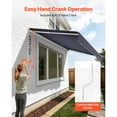 thumbnail image 5 of KFFKFF Manual Retractable Awning, 13.1' x 9.8' Outdoor Sun Shade, Water-Resistant Polyester Canopy with Crank Handle for Patio, Deck, Balcony, or Yard, Gray, 5 of 9