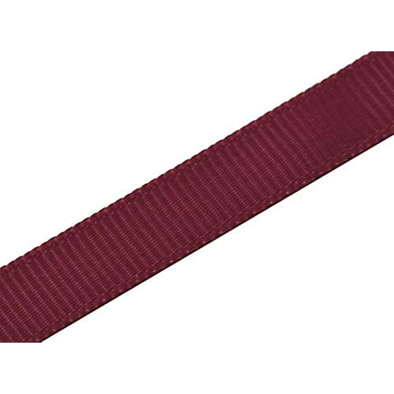 Burgundy Red Texture 3/8 Inch x 100 Yards Grosgrain Ribbon