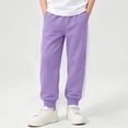 thumbnail image 5 of BLVB Toddler and Kids Boys Girls Sweatpants Joggers Active Soft Running Pants with Pockets Workout Clothes(Purple,14-15 Years), 5 of 8