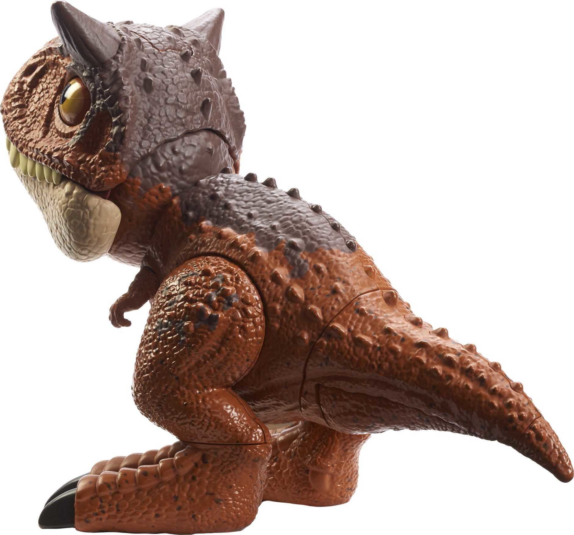 ​Jurassic World Camp Cretaceous Chompin’ Carnotaurus Toro Dinosaur Action Figure, Toy Gift with Button-Activated Chomping and Other Motion​