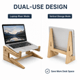 thumbnail image 4 of Wooden Laptop Stand Computer Stand Compatible with 14.8"-17.6'' Universal Laptop Shelf Ergonomic Laptop Riser for Desk, 4 of 7