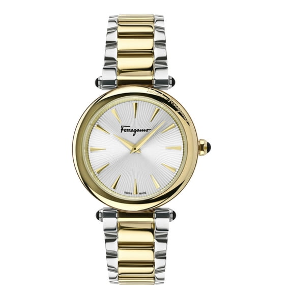 Salvatore Ferragamo Idillio Two Tone Guilloche Dial Quartz Watch SFYP00522