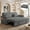 Deep Gray, variant on Ucloveria 73'' Convertible Sofa Bed with Pull-Out Sleeper, 6-Level Adjustable Backrest, USB Charging Port, Cup Holder & Side Table, Chenille Loveseat Couch for Living Room Apartment Guest Room, Gray