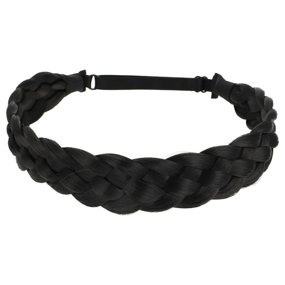 Black Synthetic Headband with Rhinestones for Everyday Decor and Events Adjustable