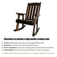 thumbnail image 4 of Fortune Candy Solid Fir Wood Patio Rocking Chair, Heavy Duty 600 lbs for Outdoor and Indoor, Deep Brown, 4 of 15
